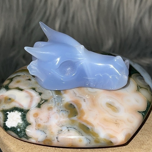 Jewelry - Blue Chalcedony Dragon Head